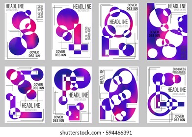 Business brochure vector set