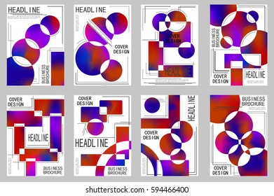 Business brochure vector set