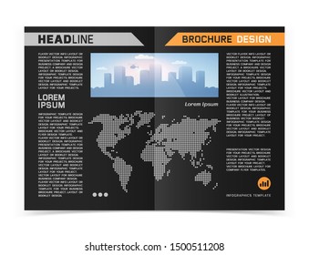 Business brochure or web banner design. Vector illustration