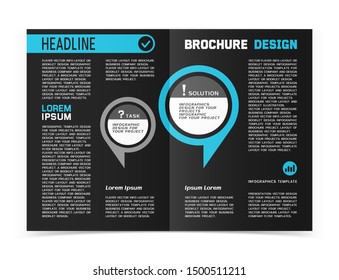 Business brochure or web banner design. Vector illustration