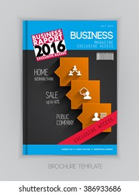 Business broschure cover, vector