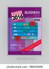 Business broschure cover, vector