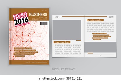 Business broschure layout, vector