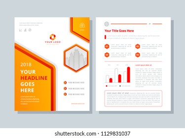 Business Broshure, Flyer, Magazine Abstract Background, Red Cover, Size Template A4. Corporate Presentation, Banner, Color Book