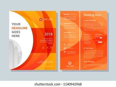 Business Broshure, Flyer, Magazine Abstract Background, Red Cover, Size Template A4. Corporate Presentation, Banner, Color Book