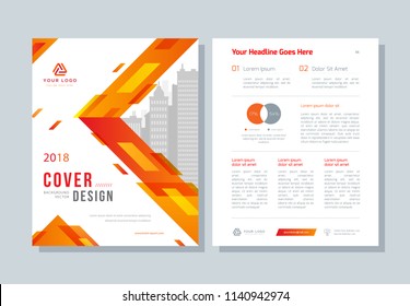 Business Broshure, Flyer, Magazine Abstract Background, Red Cover, Size Template A4. Corporate Presentation, Banner, Color Book