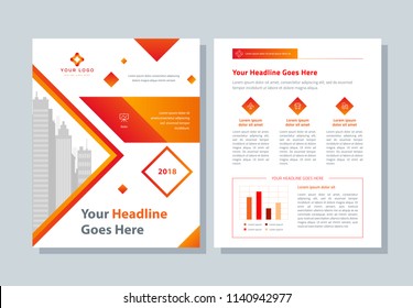 Business Broshure, Flyer, Magazine Abstract Background, Red Cover, Size Template A4. Corporate Presentation, Banner, Color Book