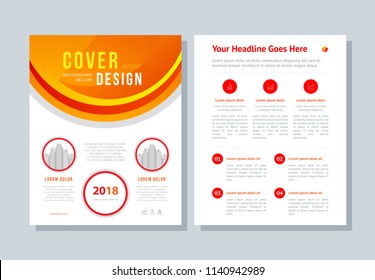 Business Broshure, Flyer, Magazine Abstract Background, Red Cover, Size Template A4. Corporate Presentation, Banner, Color Book