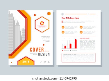 Business Broshure, Flyer, Magazine Abstract Background, Red Cover, Size Template A4. Corporate Presentation, Banner, Color Book