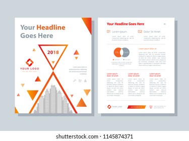 Business Broshure, Flyer, Magazine Abstract Background, Red Cover, Size Template A4. Corporate Presentation, Banner, Color Book