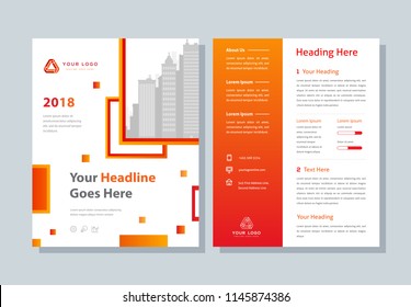 Business Broshure, Flyer, Magazine Abstract Background, Red Cover, Size Template A4. Corporate Presentation, Banner, Color Book