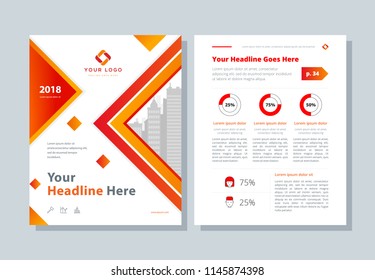 Business broshure, flyer, magazine abstract background, red cover, size template a4. Corporate Presentation, Banner, Color Book