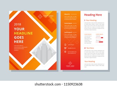 Business Broshure, Flyer, Magazine Abstract Background, Red Cover, Size Template A4. Corporate Presentation, Banner, Color Book