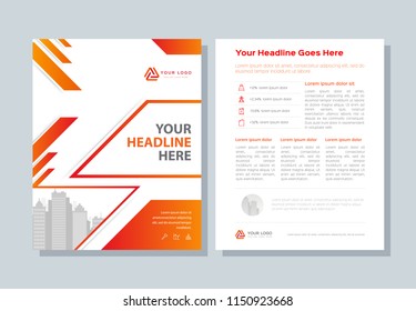 Business broshure, flyer, magazine abstract background, red cover, size template a4. Corporate Presentation, Banner, Color Book