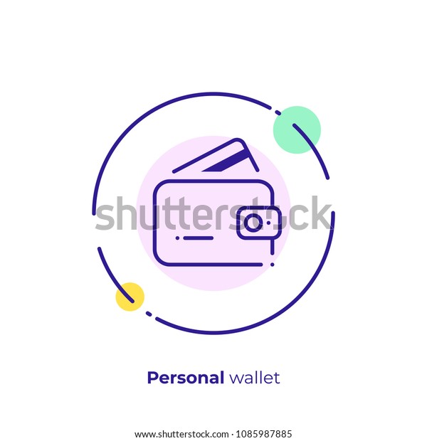 business budget line art icon personal stock vector royalty online business budget