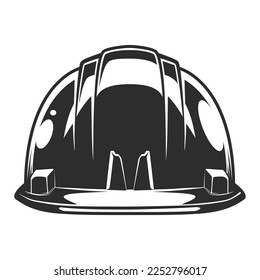 Business builder hard hat from new construction and remodeling house in vintage monohrome style illustration