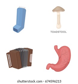 business, building, medicine and other web icon in cartoon style., organ, refreshment, leisure, icons in set collection.
