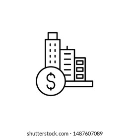 Business, building, money icon. Element of business company icon
