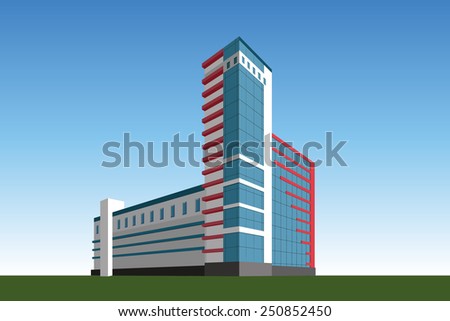 Business building in perspective