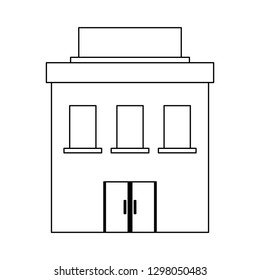 Business building real estate black and white