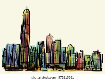 Business buildings : Hong Kong lifestyle.