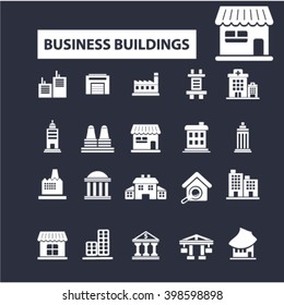 business buildings icons
