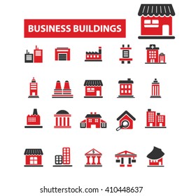 business buildings icons
