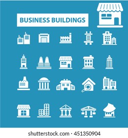 business buildings icons