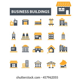 business buildings icons