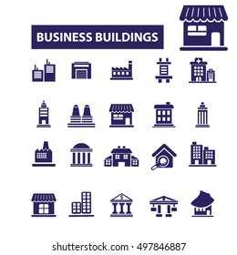 business buildings icons