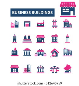 business buildings icons
