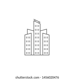 Business buildings vector icon isolated on white background