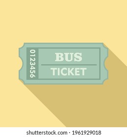 Icono de boleto de bus de negocios. Ilustración plana del icono vectorial de la entrada del bus de negocios para el diseño web