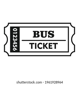 Business bus ticket icon. Simple illustration of Business bus ticket vector icon for web design isolated on white background