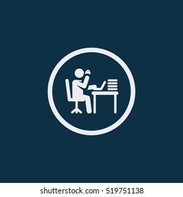 Business Businessman Employee Worker Office Colleague Workplace Working Icon