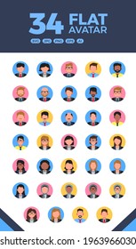 business and businesswoman people user avatar flat icon with coat, uniform, shirt, and tie with circle round frame and colorful