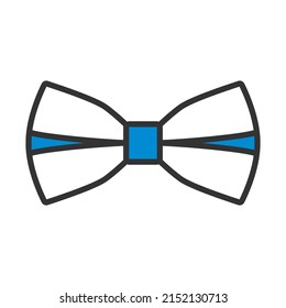 Business Butterfly Tie Icon. Editable Bold Outline With Color Fill Design. Vector Illustration.