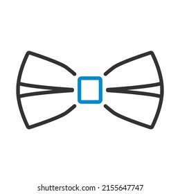 Business Butterfly Tie Icon. Editable Bold Outline With Color Fill Design. Vector Illustration.