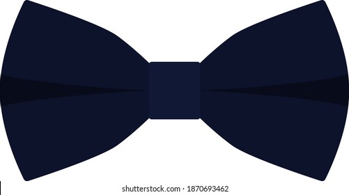 Business Butterfly Tie Icon. Flat Color Design. Vector Illustration.