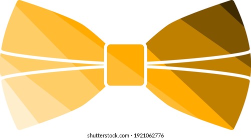 Business Butterfly Tie Icon. Flat Color Ladder Design. Vector Illustration.