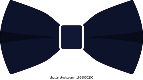 Business Butterfly Tie Icon. Flat Color Design. Vector Illustration.