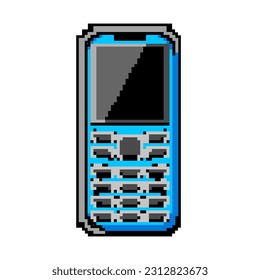 business button phone game pixel art retro vector. bit hotline symbol, call web business button phone. old vintage illustration