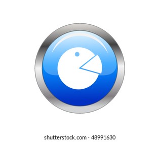 Business button with pie