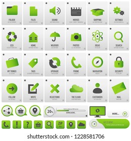 Business buttons for online interface