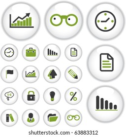 botones de trabajo. vector