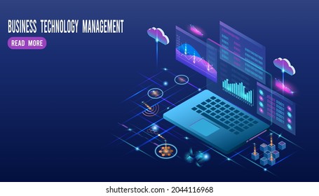 Empresa por tecnología de computación en la nube para análisis de negocios, análisis, investigación, estadísticas de estrategia, planificación, marketing. Inversión en valores, inversión inteligente, gestión estratégica