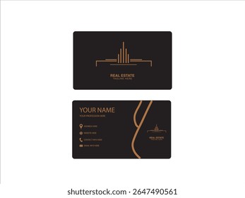 Business ca logo, golden and black arts and minimal sun, home, building real estate golden color logo business cards, modern, company business cards, logo designs, real estate, art, business