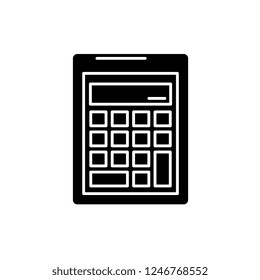Business calculation  black icon, vector sign on isolated background. Business calculation  concept symbol, illustration 