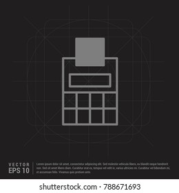 Business calculator icon - Black Creative Background
