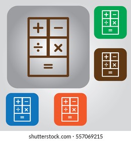 Business Calculator icon. Designed for software and web interface toolbars and menus. Calculator icon from Business Bicolor Set. 